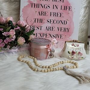 bebe Pink Western Brook Scented Vanilla Birch Candle